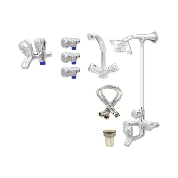 Bath Set Complete Chrome